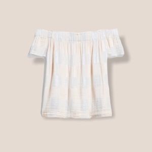 cloth & stone ruffled white top
